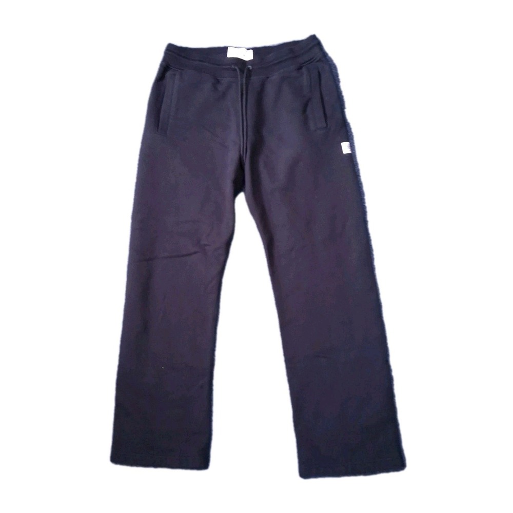 Reigning Champ Men's Medium Black Brushed Fleece Straight Leg Sweatpants # 5583